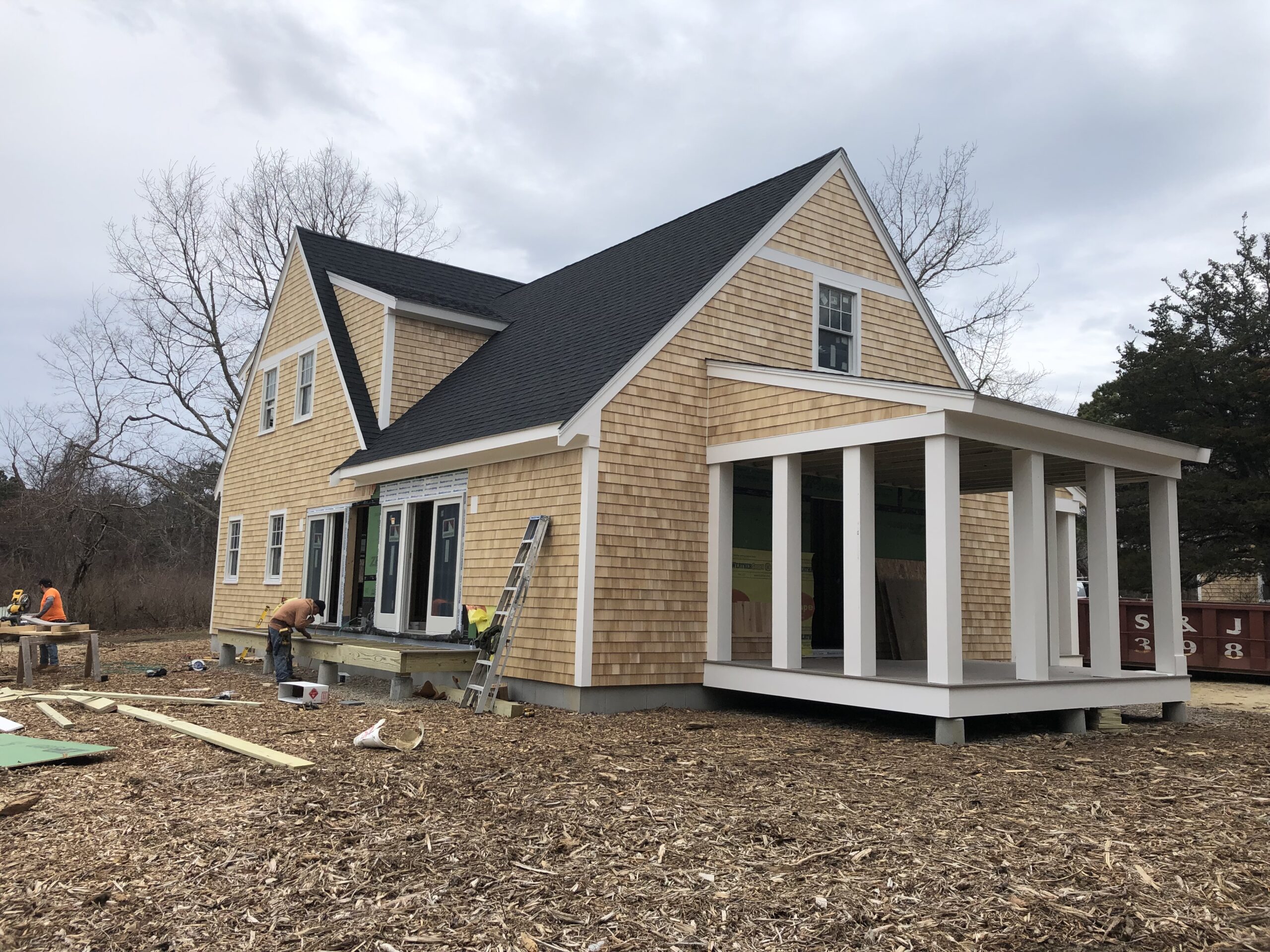 Custom built home exterior — Cape Cod construction